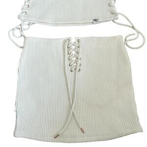 Hidden Cult Off White Tie Skirt, Small